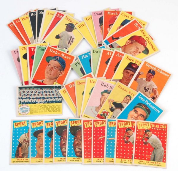 Appraisal: A lot of forty-five Topps baseball cards Includes Darrell Johnson