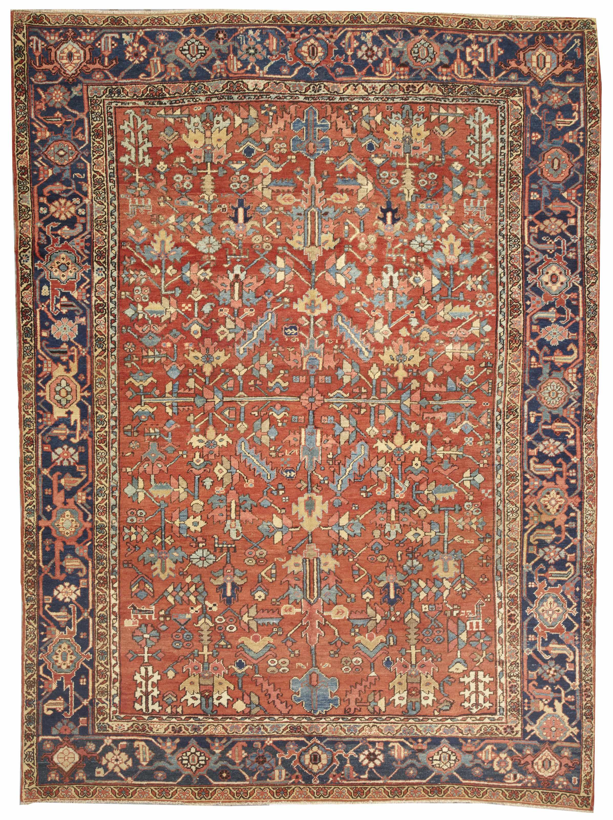 Appraisal: A Heriz carpet Northwest Persialate th centurysize approximately ft in