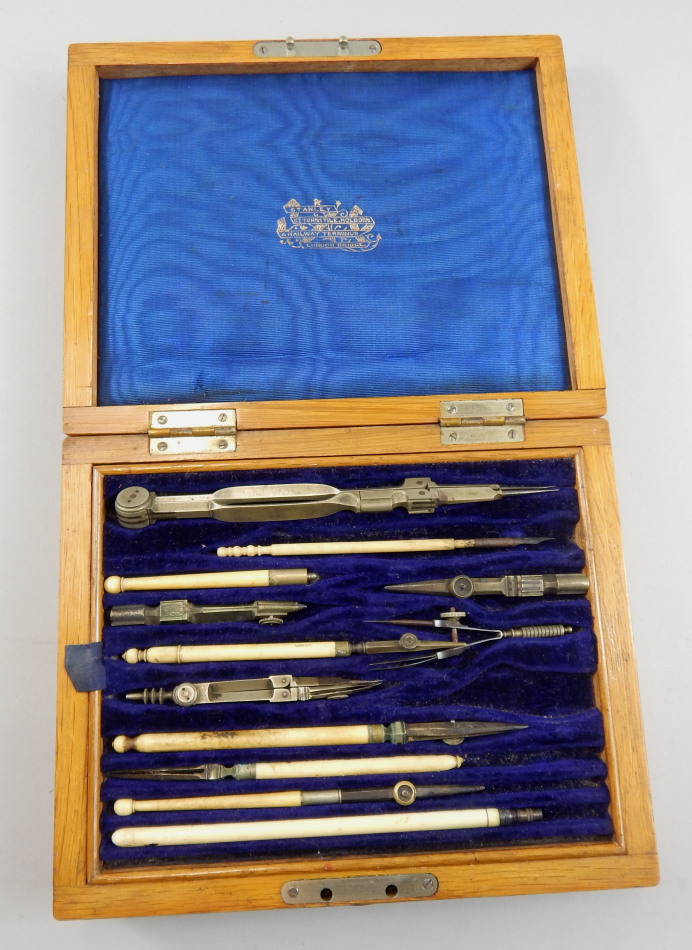 Appraisal: A set of late th early thC drawing instruments in