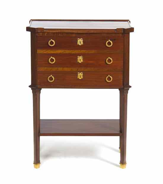 Appraisal: A Directoire Style Mahogany Side Cabinet having a rectangular top