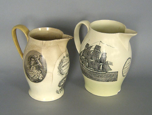 Appraisal: Two Liverpool pitchers th c h and h