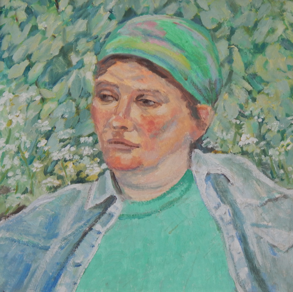 Appraisal: thC Russian School Mother Russian in Summer oil on board