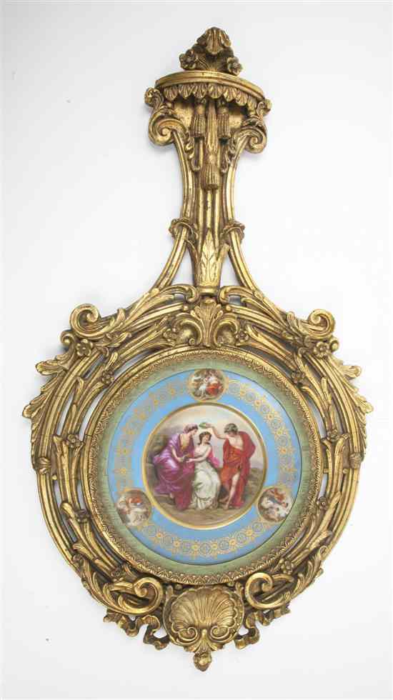 Appraisal: A Sevres Style Porcelain Charger with figural decorations within a