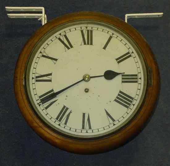 Appraisal: A late Victorian twin dial timepiece with mahogany case and