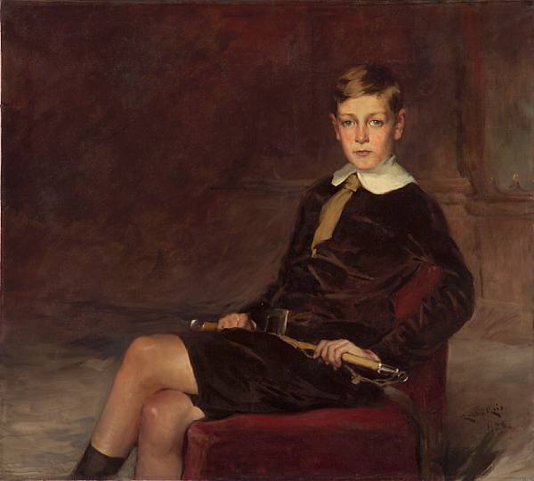 Appraisal: Carlos Reis Portuguese - A portrait of a young boy