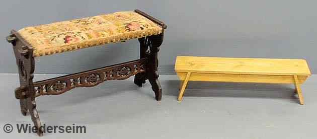 Appraisal: Small yellow painted country stool h x w and a