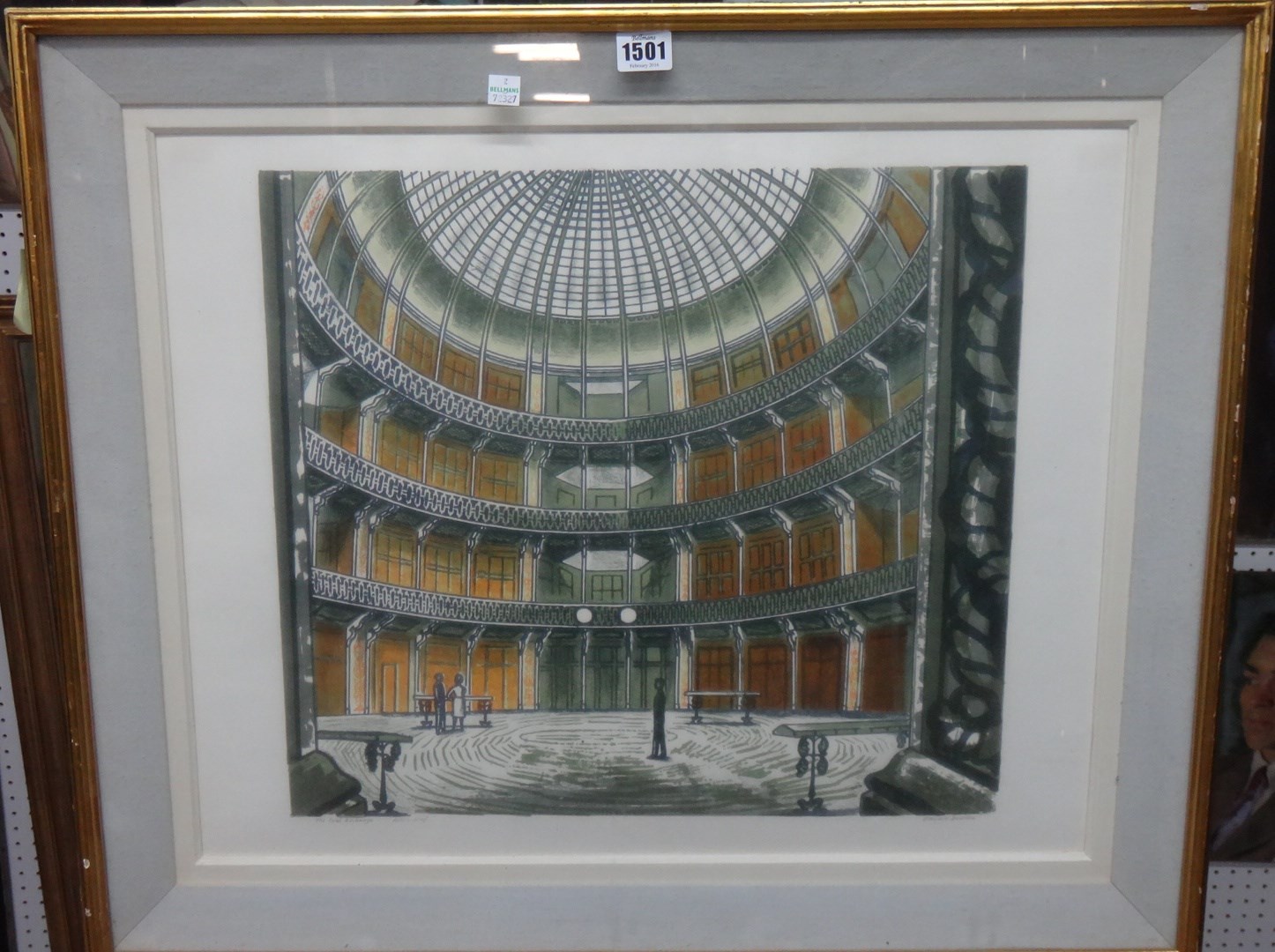 Appraisal: Edward Bawden - The Coal Exchange colour lithograph signed artists