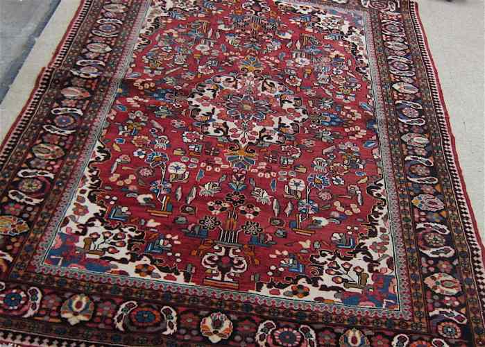 Appraisal: SEMI-ANTIQUE PERSIAN TRIBAL AREA RUG Hamadan villages region northwestern Iran