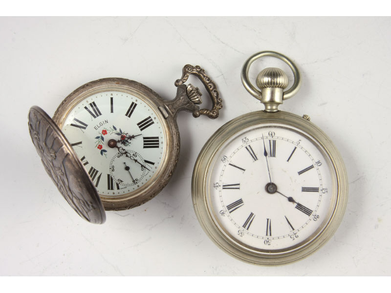 Appraisal: Two Vintage Pocket Watches the first by Elgin in hunter's