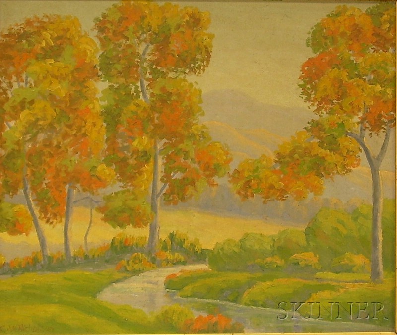 Appraisal: Charles Wesley Nicholson American - Golden Light of Autumn Signed