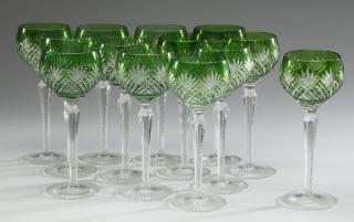 Appraisal: Rexxford crystal water goblets '''h Set of thirteen Rexxford crystal