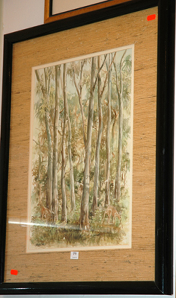 Appraisal: SIGNED SHORT LOWER LEFT AUSTRALIAN LANDSCAPE WATERCOLOUR