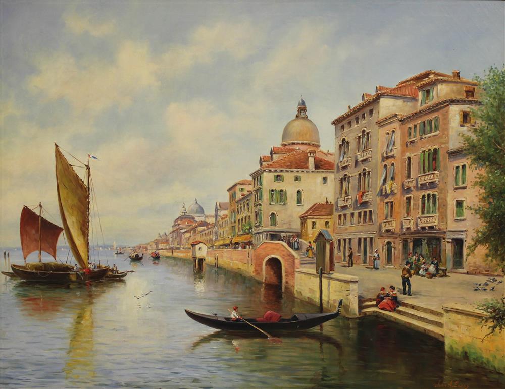 Appraisal: JOHN A EVANS AMERICAN - SUMMER IN VENICE Oil on