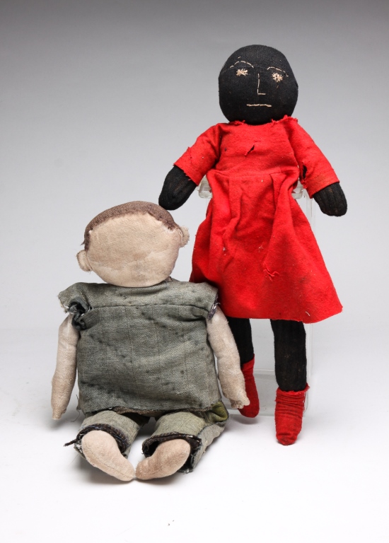 Appraisal: TWO AMERICAN CONTEMPORARY RAG DOLLS Late th century Boy h