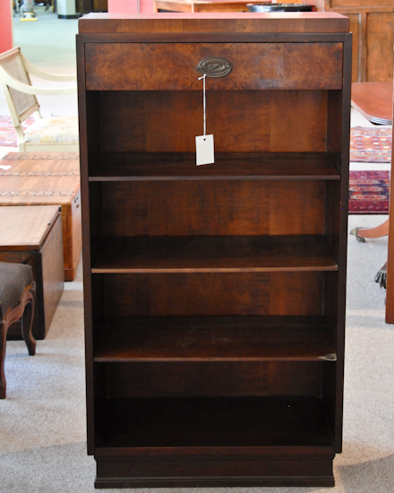 Appraisal: Mahogany Book Shelf with Top Drawer with removable shelves H