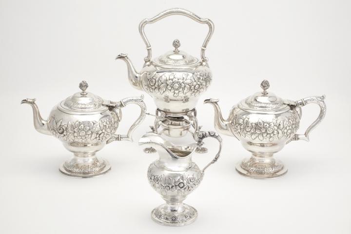 Appraisal: Assembled S Kirk Sons Sterling Silver Partial Tea Service Comprising