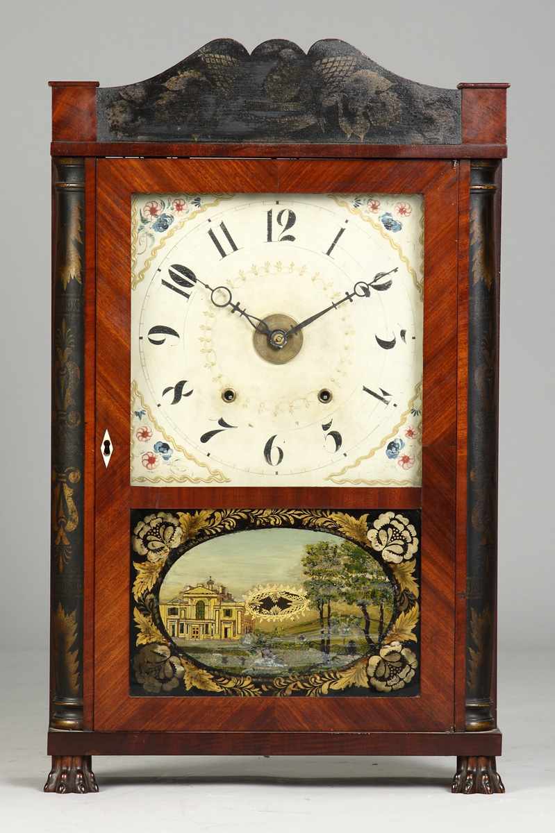 Appraisal: Rare Eli Terry Sons Plymouth CT Shelf Clock with Window