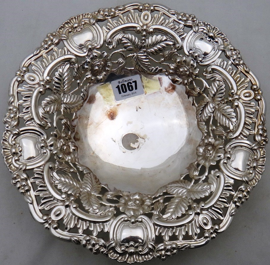 Appraisal: A William IV silver dish of shaped circular form embossed