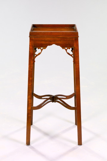 Appraisal: George III-Style Mahogany Side Table the top with a galleried