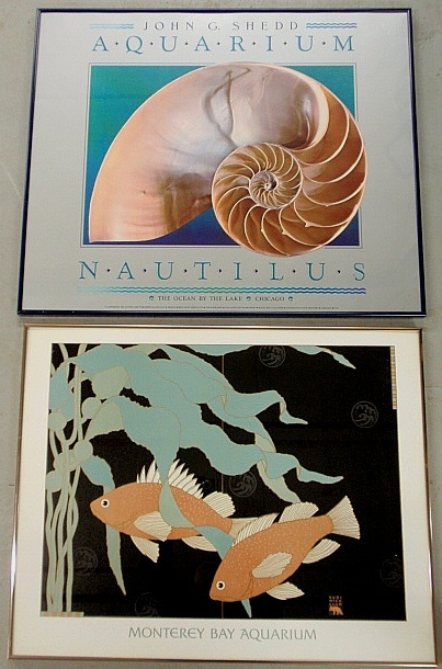 Appraisal: - Two framed posters- John G Shedd Aquarium x and