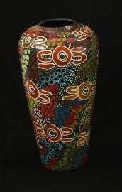 Appraisal: A Hand Painted Keringke Vase signed dated and inscribed 'J