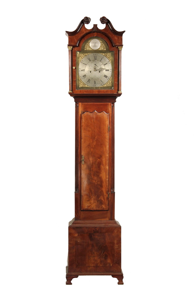 Appraisal: IRISH TALL CASE CLOCK - Fine Georgian Mahogany Tall Case