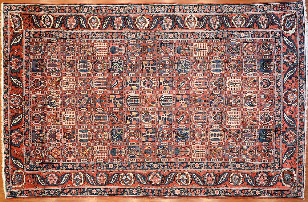 Appraisal: Semi-Antique Bahktiari Carpet Persia x second quarter- th century garden