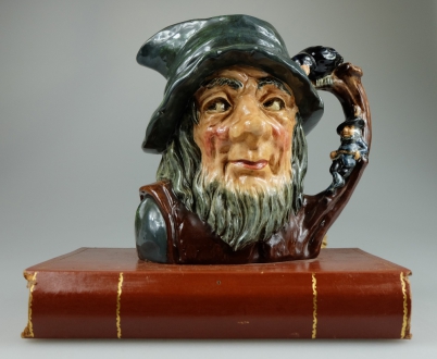 Appraisal: Royal Doulton large character jug lamp Rip Van Winkle mounted