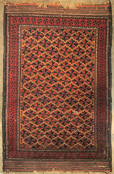 Appraisal: A Belouch rug size approximately ft in x ft in