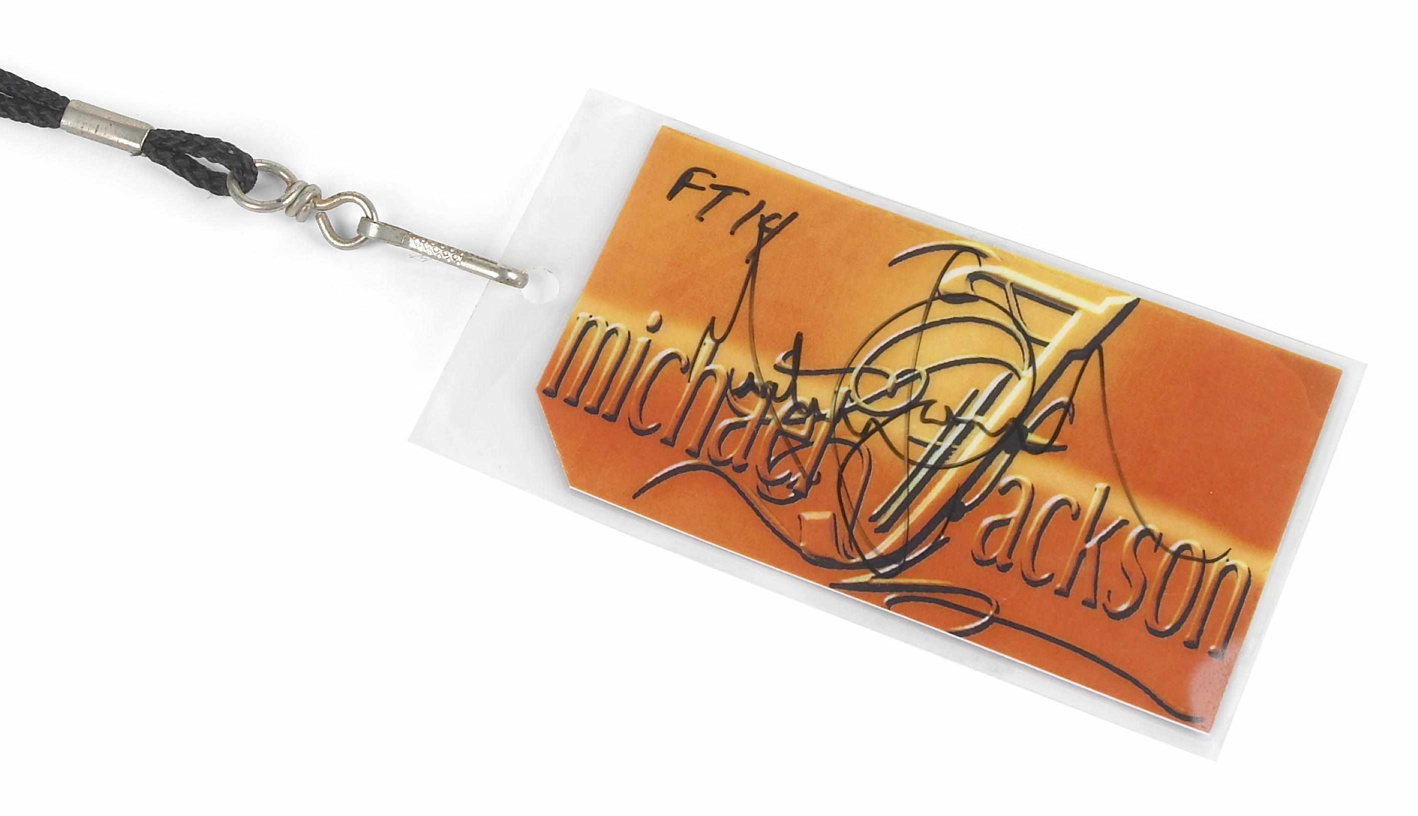 Appraisal: Michael Jackson signed backstage pass for his September New York