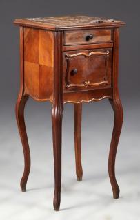 Appraisal: French Louis XV Style Carved Mahogany Marble Top N French