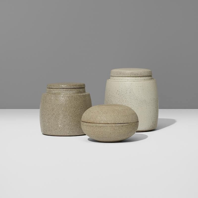 Appraisal: Aage and Kasper Wurtz lidded vessels set of three Aage