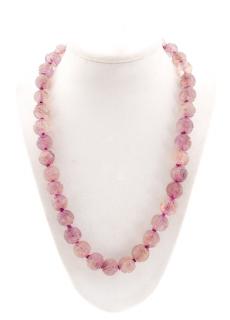 Appraisal: Ladies Carved Amethyst Beaded Necklace A ladies' necklace comprised of