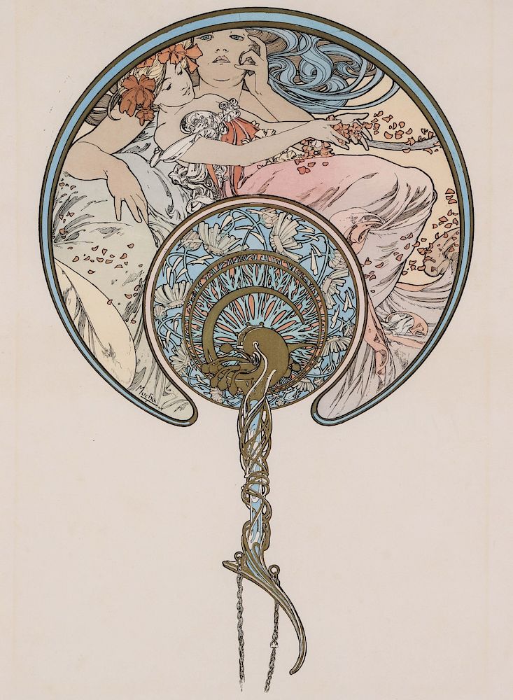 Appraisal: AFTER ALPHONSE MUCHA - DECORATIVE PANEL Alphonse Maria Mucha -