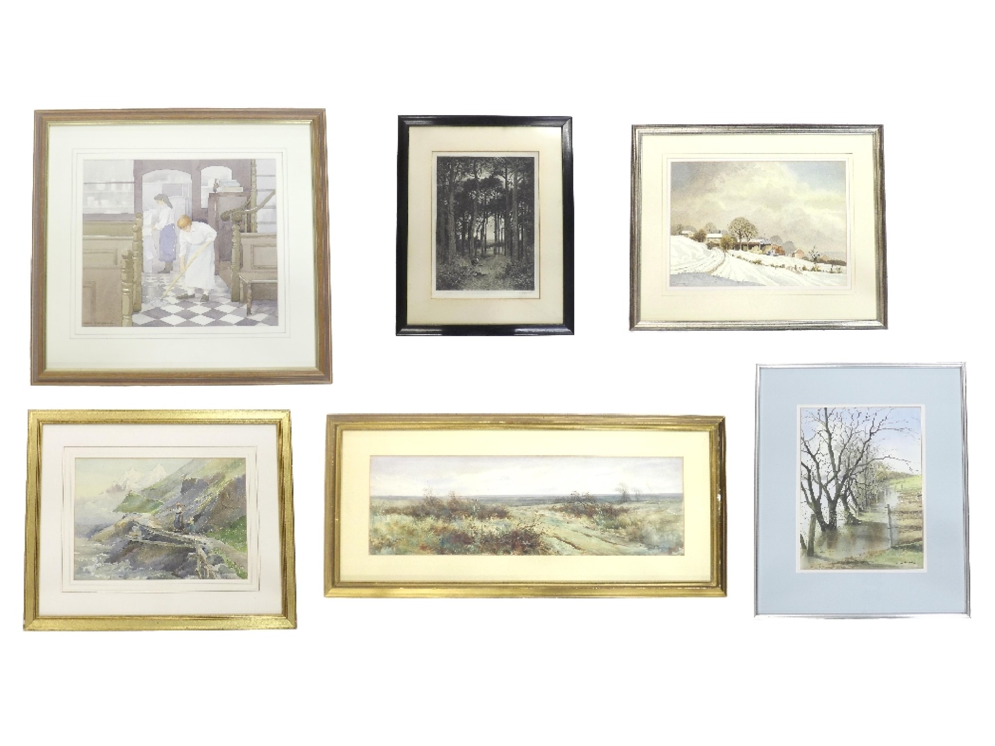 Appraisal: Collection of watercolours by various artists to include Rose Hake