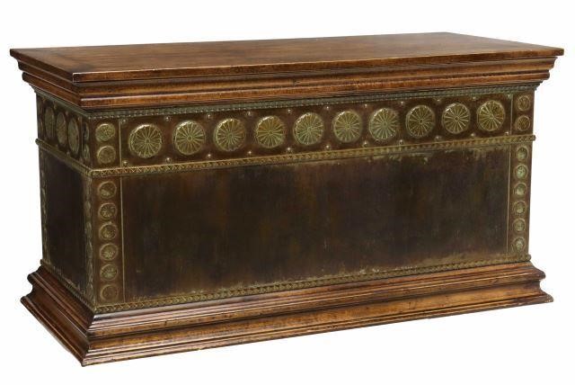 Appraisal: Decorator cedar-lined blanket chest storage trunk late th c hinged