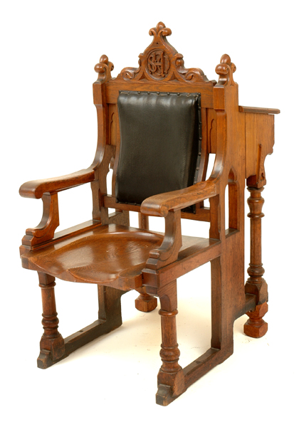 Appraisal: AN OAK MELBOURNE STOCK EXCHANGE CHAIR th Century In the