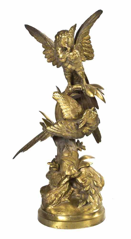 Appraisal: A French Bronze Animalier Group Auguste Jean Baptiste Lechesne -