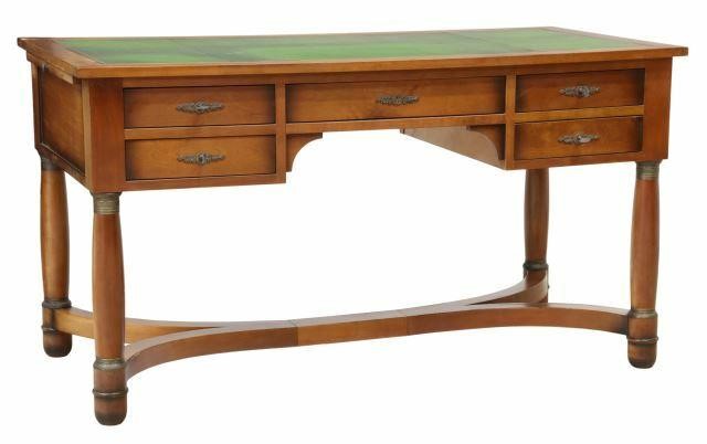 Appraisal: French Empire style mahogany writing desk early th c inset