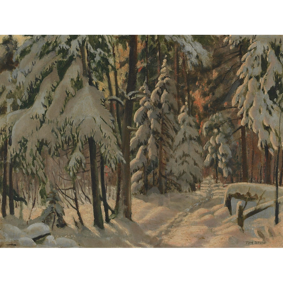 Appraisal: THOMAS ALBERT STONE O S A WINTER PATH signed medium