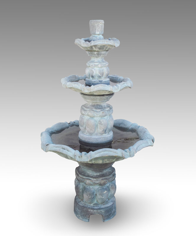 Appraisal: TIER HENRI STUDIO CONCRETE GARDEN FOUNTAIN Marked Henri Studios sold