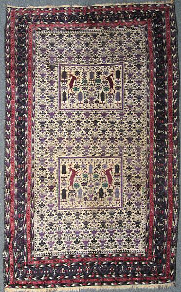 Appraisal: A Belouch rug size approximately ft in x ft in