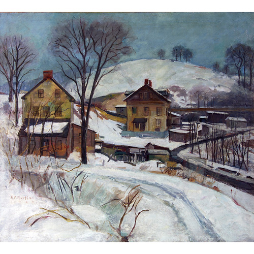 Appraisal: Antonio Martino American - Winter Landscape - The Left Turn