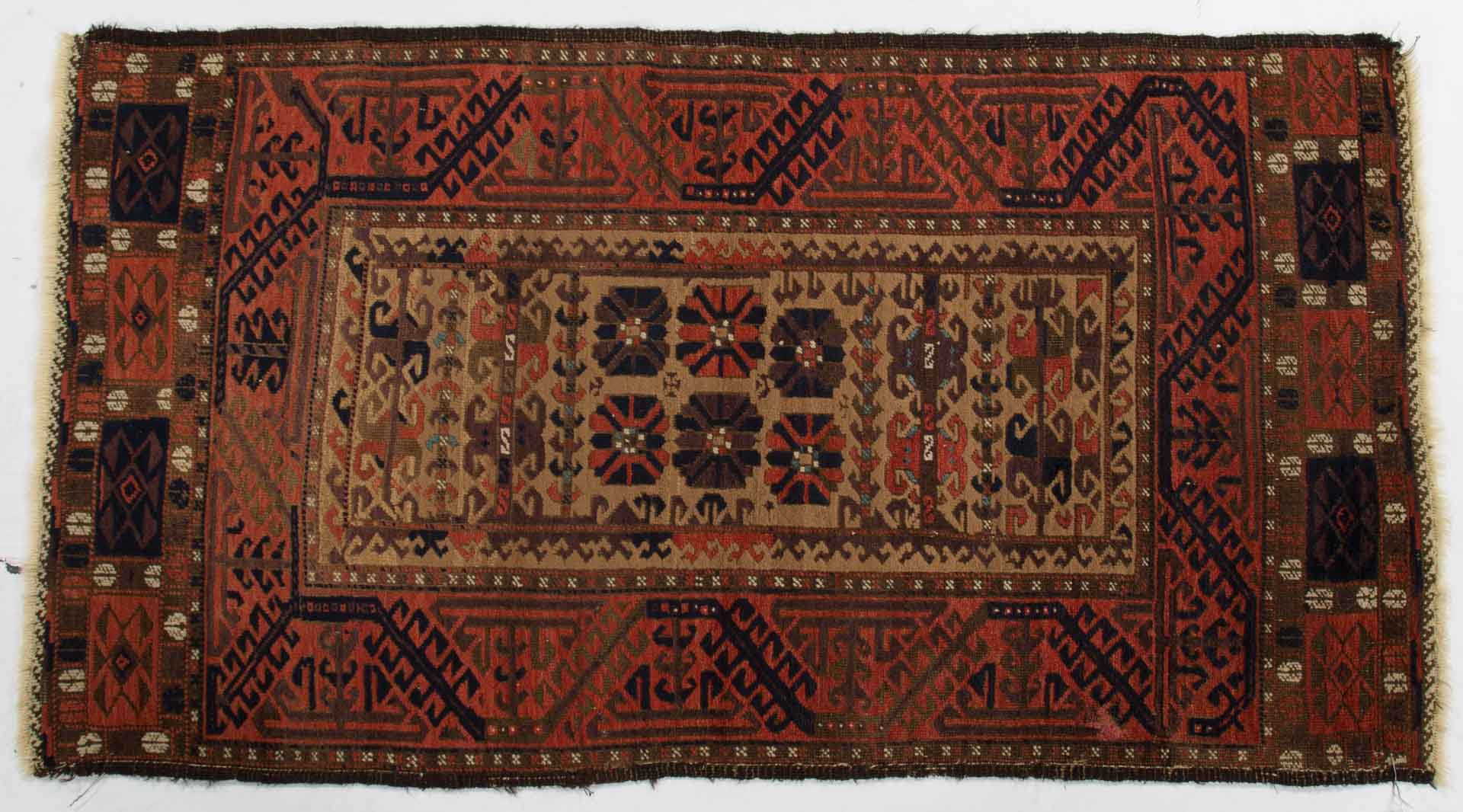 Appraisal: Antique Belouchistan rug approx x Persia circa Condition Even wear