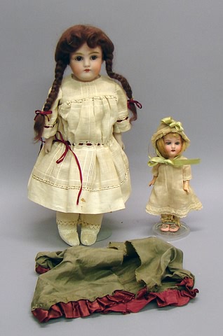 Appraisal: Pair of dolls Heubach Kopplesdorf - Germany Blue sleep eyes