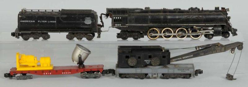 Appraisal: Lot of American Flyer S-Gauge Train Cars Description Includes Challenger