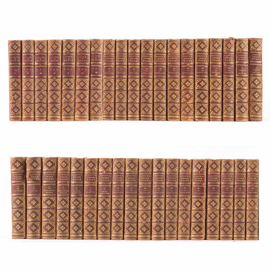 Appraisal: Prose Works of Sir Walter Scott vols bound in leather