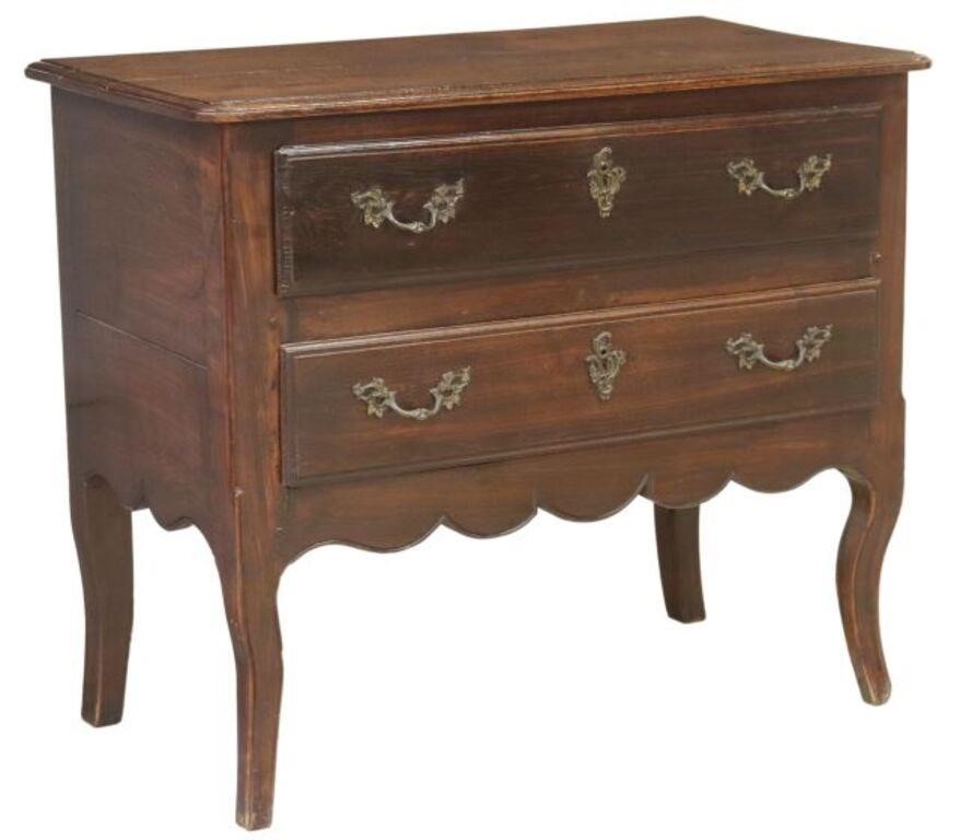 Appraisal: French Provincial oak commode late th early th c fitted