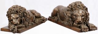 Appraisal: BRONZE TERRACE SCULPTURES PAIR BRONZE TERRACE SCULPTURES PAIR H '