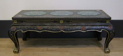 Appraisal: Chinese enamel decorated coffee table h w